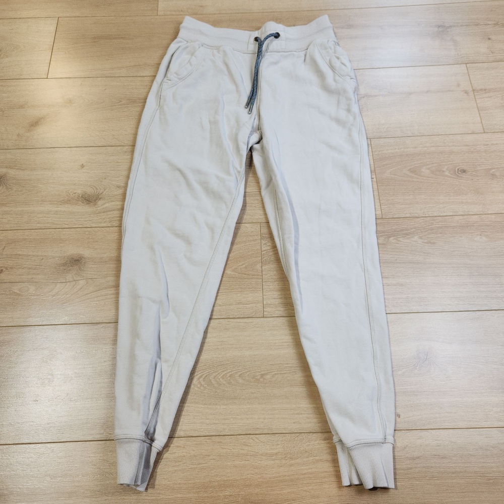 Stio Whitebark French Terry Jogger Pants Womens Medium Beige Lounge Organic